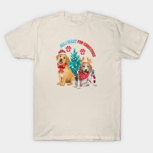 All I Want For Christmas Is My Dogs Happiness T-Shirt